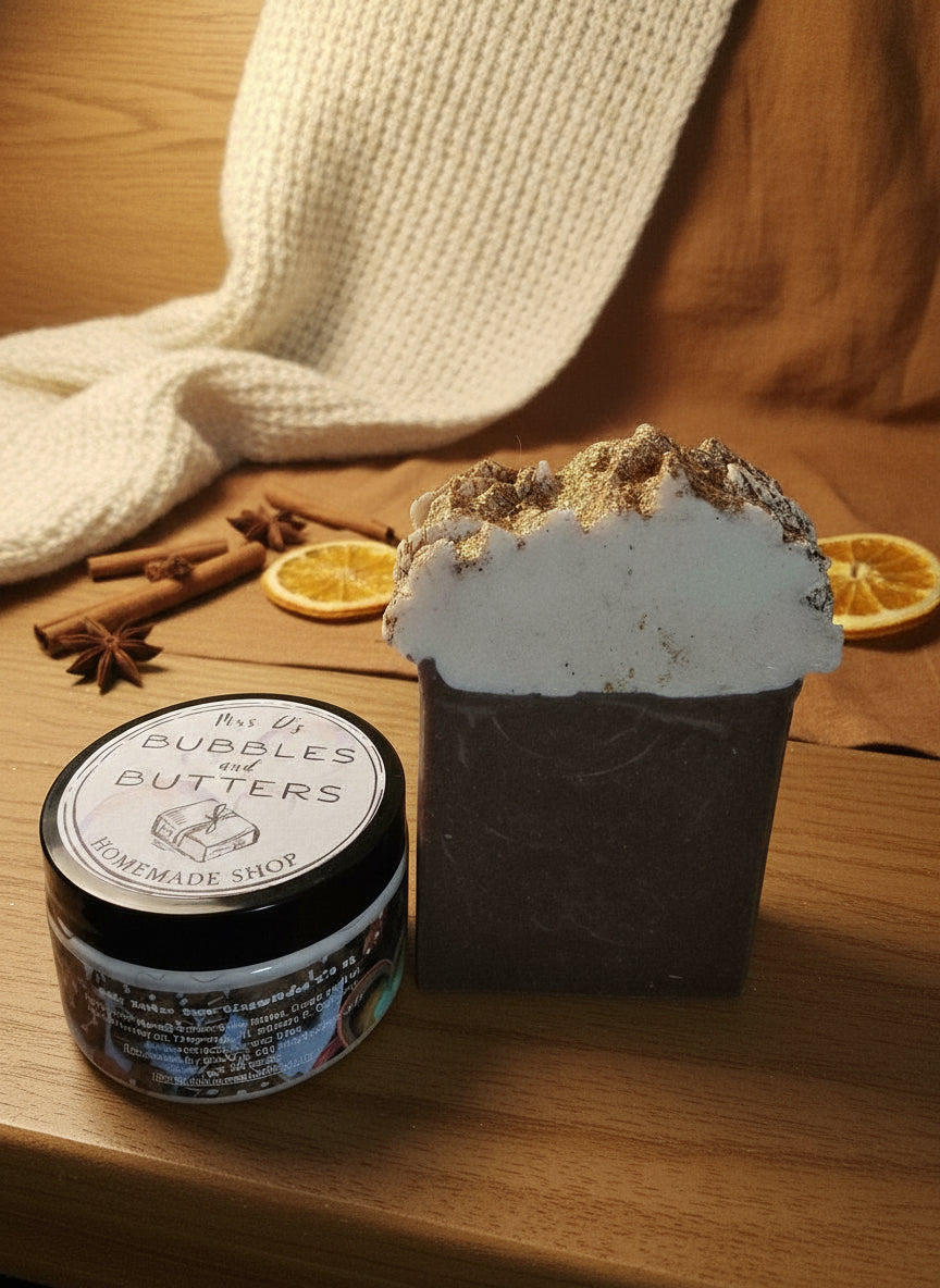 Warm Gingerbread bundle 7.5 oz soap and 2 oz body butter.