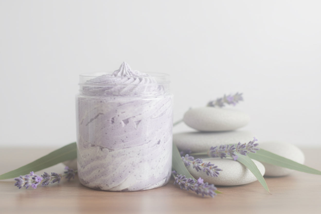 Foaming Whipped Sugar and Poppy Seed Soap Scrub